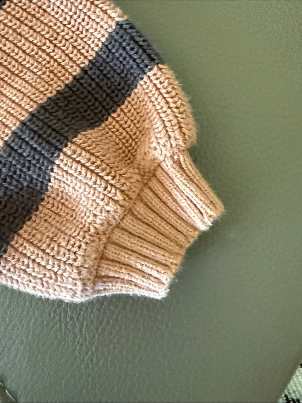 5T Carters Striped Knit Cardigan Bow Details - Brown & Black